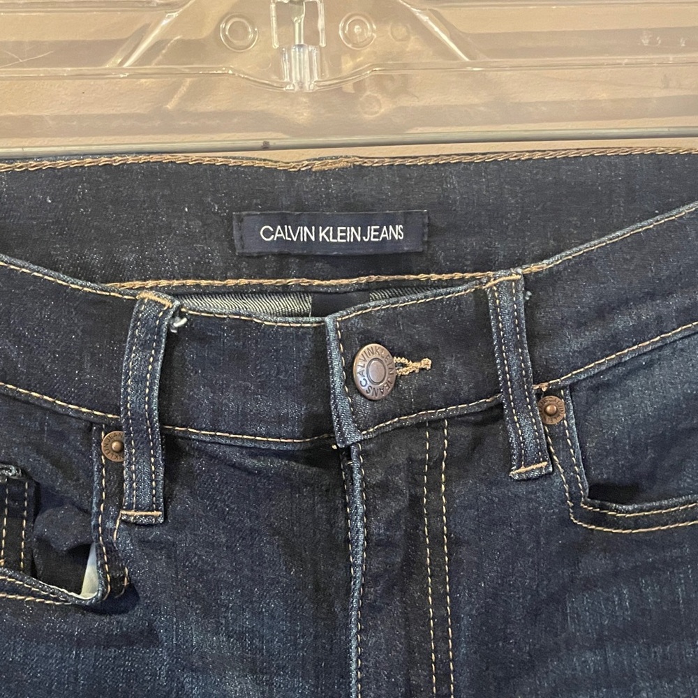 Calvin Klein Women's High Rise Dark Blue Jeans